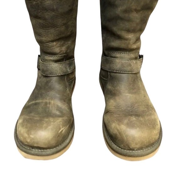 UGG Australia Kensington Distressed Sherpa Lined Motorcycle Boots - Picture 3 of 10